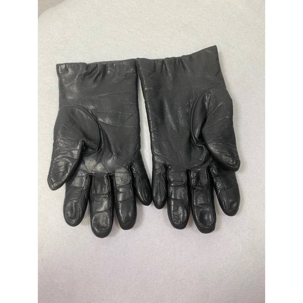 Ladies‎ Black Genuine Leather Gloves Thinsulate Insulation Large